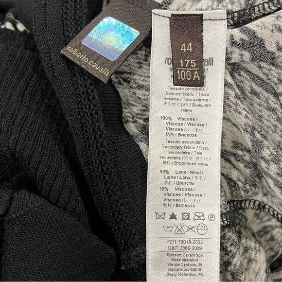 ROBERTO CAVALLI Multicolor Snake Pattern Turtle Neck Dress 44 Bodycon - Picture 14 of 14